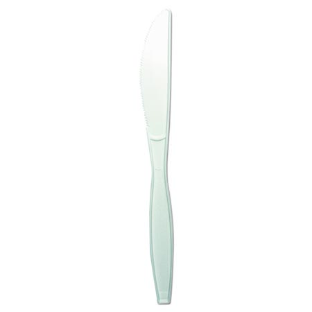 Dixie® Plastic Utensils, Medium-Weight Knives, White, Box Of 100