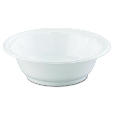 Dart Container Corporation Famous Service Plastic Dinnerware, Bowl, 12oz, White, 125/Pack, 8 Packs/Carton